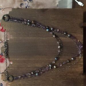 Mixed purples and indigos necklace